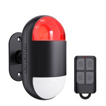 Alarme com sensor de movimento AMHEY Wireless com sirene e estroboscópio 125dB Alarme com sensor de movimento AMHEY Wireless com sirene e estroboscópio 125dB