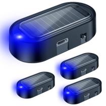Alarme de carro ELECTOP Solar Dummy Anti-Theft Light 4 unidades azul
