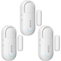 Alarme de porta SanJie com volume ajustável 120dB para segurança doméstica