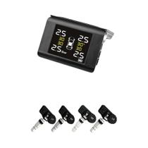 Alarme De Pressão De Pneus Solar Yangood À Prova d'Água Com Display Digital E 4 Sensores Para