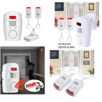 Alarme De Sensor De Movimento Sem Fio Com Controle Remoto Proteção Ideal Para Casa Escritório Garagem Detecta Até 10 Metros 105dB