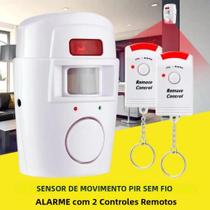 Alarme De Sensor De Movimento Sem Fio Duplo Com Controle Remoto, Detector Infravermelho Para
