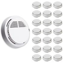 Alarme Fumaca Kit 21 Uni Detector de Incendio Fogo Sensor Fotoeletrico Seguranca Casa Comercial Empresarial Protecao