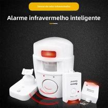 Alarme Mini Sem Fio Com Sensor De Movimento IR, Sirene Alta De 105dB, Detector Antifurto Controlado Alarme Mini Sem Fio Com Sensor De Movimento IR, Sirene Alta De 105dB, Detector Antifurto Controlado