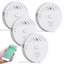Alarme para janela EverNary 4 unidades WiFi com detecção de quebra de vidro e 130 dB