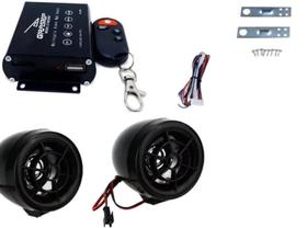 Alarme Para Moto Com Caixa Som Via Bluetooth Usb Mp3 Sd Fm