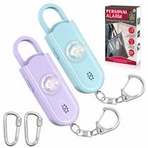 Alarme pessoal VIGOROAD Safe Sound 130dB com luz LED, pacote com 2 unidades