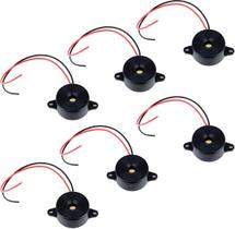 Alarme piezoelétrico de campainha elétrica 3-24V DC 95dB, pacote com 6 Alarme piezoelétrico de campainha elétrica 3-24V DC 95dB, pacote com 6