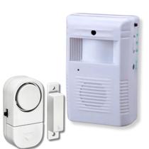 Alarme residencial Sensor de presença Com Som e Alarme porta Janela - Luatek