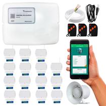 Alarme Residencial Wifi 15 Sensores Porta Janela Sem Fio Compatec Continente