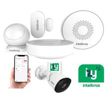 Alarme S/ Fio Casa Inteligente Wifi Smart Iss 1001 Intelbras c/câmera externa