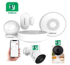 Alarme S/Fio Casa Inteligente Wifi Smart Iss 1001 Intelbras c/câmera interna e externa