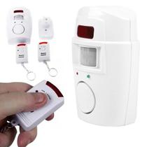 Alarme Sem Fio Sensor Movimento 105 dB Sirene Controle Detecta Presença Portatil Comercial Residencial Segurança Casa Loja