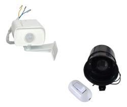 Alarme Sirene Com Sensor De Movimento Interruptor Bivolt Segurança Casa