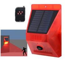 Alarme Solar Anti Roubo 120dB Furto Controle Luz Sirene Sensor Presença Movimento Prova dAgua Proteçao Segurança Residencial Comercial