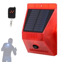 Alarme Solar Controle Anti Roubo Furto Luz Sirene 120db Segurança Sensor Movimento Presença Prova dAgua Comercial Residencial Proteçao