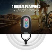 Alarme Sonoro 110dB para Bicicleta com Código Digital Antifurto Resistente contra Chuva e Sol