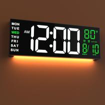 Alarme temporizador RGB digital Clock JALL 16" para montagem na parede