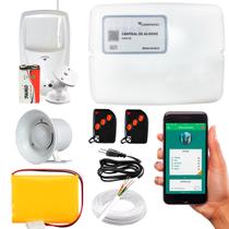 Alarme Wifi Residencial Sensor Com Fio Infra PET Semi-Externo Continente Compatec