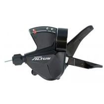 Alavanca Cambio Shimano Altus Sl-m2000 Preto 3v Com Visor Esquerdo Alavanca Cambio Shimano Altus Sl-m2000 Preto 3v Com Visor Esquerdo