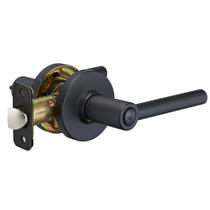 Alavanca de porta Amazon Basics Contemporary Madison com fechadura preta Alavanca de porta Amazon Basics Contemporary Madison com fechadura preta