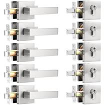 Alavanca de porta com Deadbolt Combo Pack Probrico Brushed Nickel