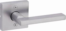 Alavanca de porta fictícia Kwikset Halifax Square Rose Reversível Alavanca de porta fictícia Kwikset Halifax Square Rose Reversível