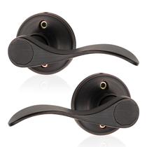 Alavanca de porta fictícia Probrico Wave Style Bronze polido a óleo x2 Alavanca de porta fictícia Probrico Wave Style Bronze polido a óleo x2