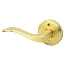Alavanca de porta Kwikset Sedona Satin Brass Alavanca para esquerda