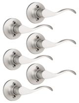 Alavanca de porta Mengico Satin Nickel Dummy, lado direito único Alavanca de porta Mengico Satin Nickel Dummy, lado direito único