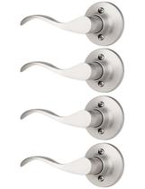 Alavanca de porta Mengico Satin Nickel Dummy Single Lado Esquerdo x4