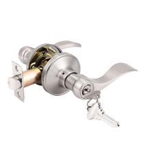 Alavanca de porta Probrico Satin Nickel Entry Wave Style com chave