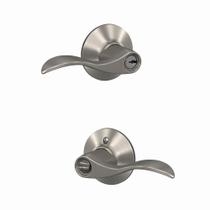 Alavanca de porta Schlage F51A ACC 619 Accent Key Entry Satin Níquel