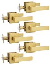 Alavanca de porta Tinewa Gold Keyless Square Alavancas e alças x6