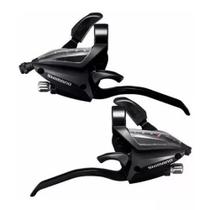 Alavanca Shimano Ez Fire Ef500 7v Com Manete Preto Trocador