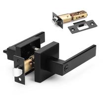 Alavancas de porta de privacidade Probrico Square Black, 1 pacote