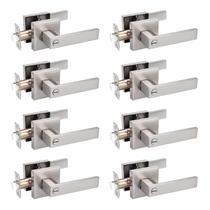 Alavancas de porta Probrico DL01 Square Privacy Satin Nickel, pacote com 8