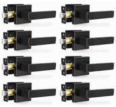 Alavancas de porta RAZCC Privacy, pacote com 8 unidades, interior em bronze polido a óleo
