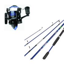 Albatroz kit molinete wp1000 e vara kara s1652 10-20lb 3,9' 2pc