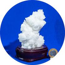 Albita Branca Pedra Bruta Natural Com Base 114mm 483g 142056