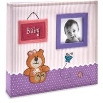 ALBUM 100 FOTO 10x15 + 50F 15x21 BEBE TECIDO LILÁS -ICAL 801