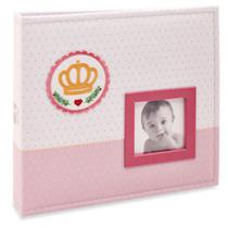 Album 200 fotos 10x15 bebe tecido princesa rosa - ical 821