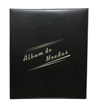 Álbum Acolchoado Grande Pinos Preto Para 300 Moedas - Loja do colecionador