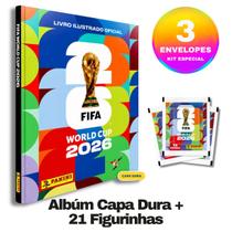 Álbum Capa Dura Original Copa Do Mundo 2026 com 21 Figurinhas