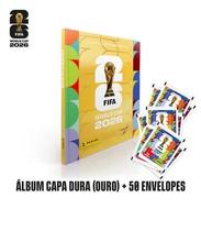 Álbum Capa Dura (Ouro) + 50 Envelopes c/ 7 Figurinhas Cada - FIFA WORLD CUP 2026