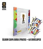 Álbum Capa Dura (Prata) + 40 Envelopes c/ 7 Figurinhas Cada - FIFA WORLD CUP 2026