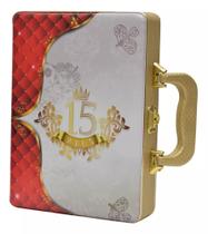 Álbum Com Estojo Luxo 15 Anos 100 Fotos 15x21 - Vermelho