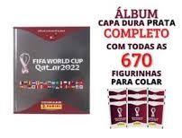 Álbum Copa do Mundo 2022 Capa Dura Prata + 670 Figurinhas Para Colar