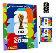 Álbum Copa Do Mundo capa mole Fifa 2026 + 5 Pacotes 35 Figurinhas Álbum Copa Do Mundo capa mole Fifa 2026 + 5 Pacotes 35 Figurinhas