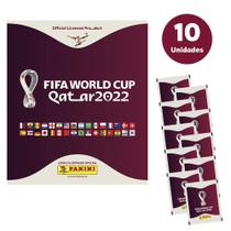 Álbum Da Copa 2022 Qatar + 50 Figurinhas KIT com 10 Envelope